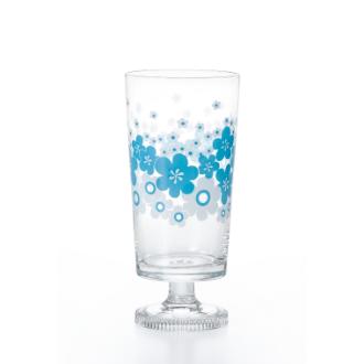 アデリアレトロ 脚付きグラス 花の輪