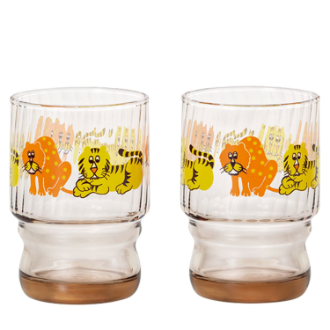 アデリアレトロ 水飲みコップペア ズーメイト