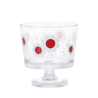 アデリアレトロ 脚付きデザート深型 花まわし