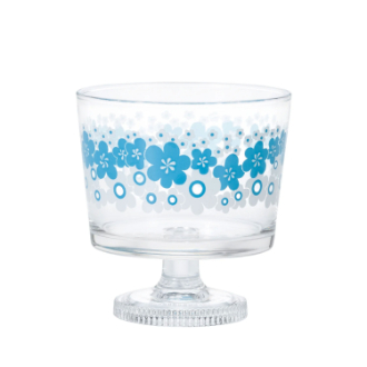 アデリアレトロ 脚付きデザート深型 花の輪