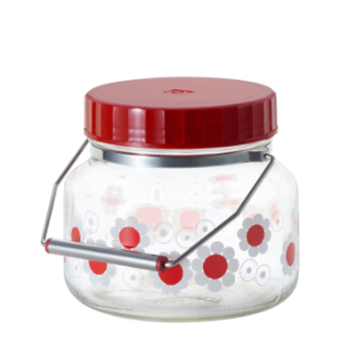 アデリアレトロ 貯蔵びん 1L 花まわし