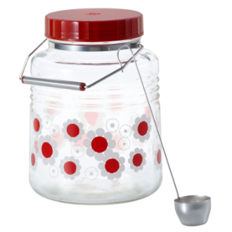 アデリアレトロ 貯蔵びん 3L 花まわし