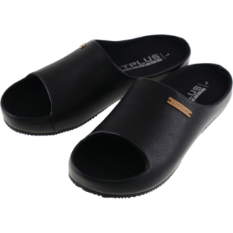 KITPLUS メンズオープンサボサンダル ブラック L(L ブラック