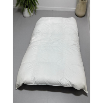 羽毛掛け布団　ポーランド産ホワイトグース93％　シングルロング　グレー
