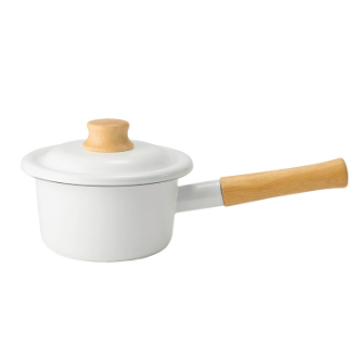 富士ホーロー  コットンプラス14cmミルクパン  ホワイト