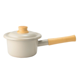 富士ホーロー  コットンプラス14cmミルクパン  グレージュ