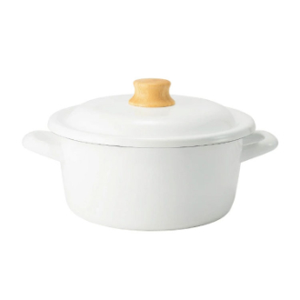 富士ホーロー  コットンプラス20cmキャセロール  ホワイト