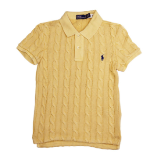 【RALPH LAUREN】ラルフローレン　レディース ニット ポロシャツ　YELLOW　M