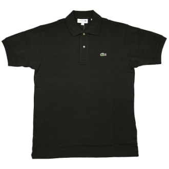 【LACOSTE】ラコステ　半袖ポロシャツ　ブラック　S