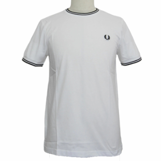 【Fred Perry】フレッドペリー　Twin Tipped T-Shirt　WHITE　M