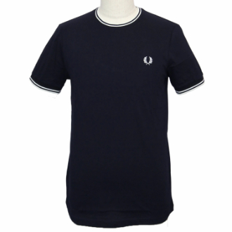 【Fred Perry】フレッドペリー　Twin Tipped T-Shirt　NAVY　M