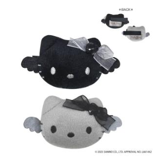ハローキティ ぬいぐるみマルチクリップ ブラック＆グレー(1月下旬入荷予定)