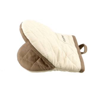 CAROTE(カローテ)  ミトン 鍋つかみ ループ付 ブラウン アイボリー