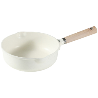 CAROTE(カローテ)  深型フライパン 22cm IH ガス火対応 アイボリー