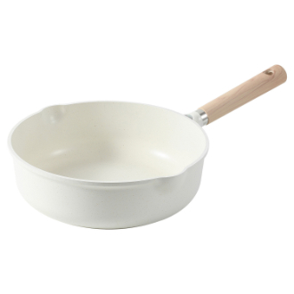 CAROTE(カローテ)  深型フライパン 26cm IH ガス火対応 アイボリー