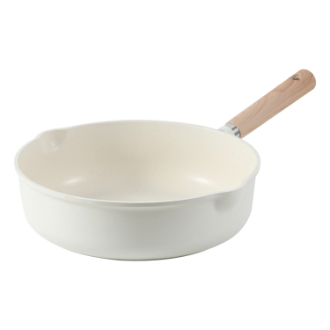 CAROTE(カローテ)  深型フライパン 28cm IH ガス火対応 アイボリー