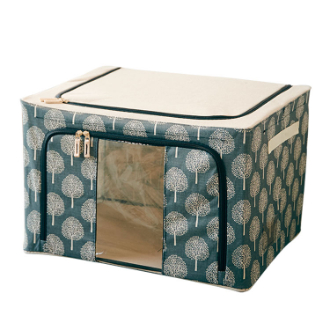 北欧調柄スタッキング窓付き収納ボックス 66L ナイトツリー