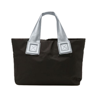 【B-Style】ナイロントートバッグ　ブラック/シルバー