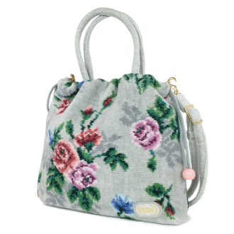 【FEILER】フェイラー　メロウローズ　巾着ショルダー