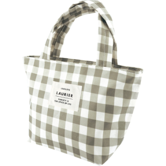 LAURIER 保冷ランチトート (M) Check Gray