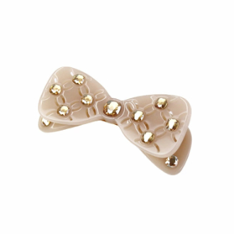 【ALEXANDRE DE PARIS】アレクサンドル ドゥ パリ　6cm バレッタ AA6-18540-03　S-BEIGE