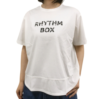 【RHYTHM BOX】花柄ロゴＴシャツ　ホワイト