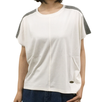 【RHYTHM BOX】ラメデザインＴシャツ　ホワイト