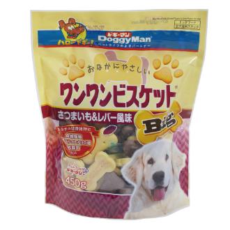 【DoggyMan】ドギーマン おなかにやさしいワンワンビスケットBigさつまいも＆レバー風味450ｇ