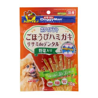 【DoggyMan】ドギーマン ホワイトデントササミｄｅデンタル野菜入り70ｇ