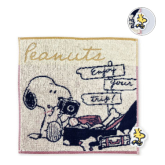 【SNOOPY】スヌーピー　ミニタオル　カメラ
