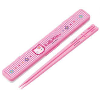 ハローキティ 抗菌音の鳴らない箸箱セット カオハナ