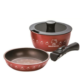 ハローキティ 取っ手が外れる鍋＆フライパン