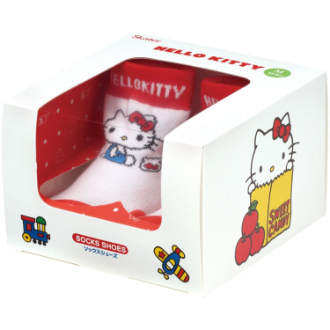 ハローキティ ソックスシューズ Ｍサイズ(12.6cm) ギフトボックス