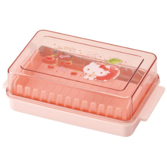 ハローキティ 定量カッティング付バターケース  ハピネスガール