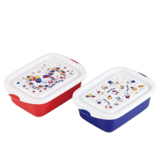 ハローキティ 抗菌シールボックスＭ（２個セット）いつもそばに