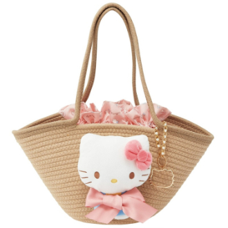 ハローキティ ぬいぐるみ付かご風バッグ