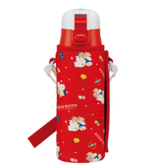 ハローキティ カバー付ダイレクトステンレスボトル 470ml ハローキティ８０’Ｓ