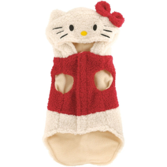 ハローキティ ボアタンク なりきり フード付き Lサイズ