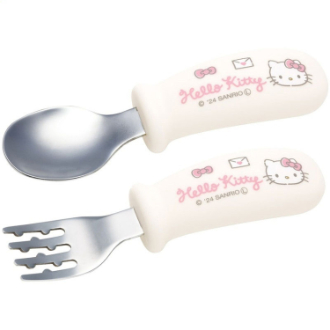 ハローキティ シリコーンスプーンフォークセット