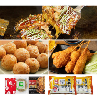 〔なにわ名店横丁！直送便〕ザ･大阪！粉もん＆串カツ食い倒れセット《 5品 》6607-50