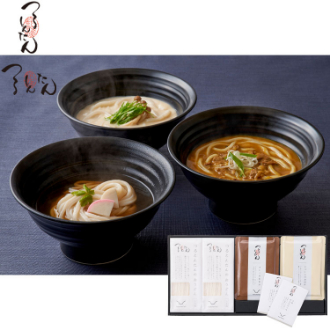 〔なにわ名店横丁！直送便〕つるとんたん かけ・カレー・クリームのおうどん  6623-55