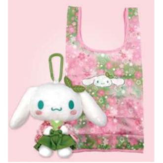 ぬいぐるみエコバッグ 抹茶着物 シナモロール(12月入荷予定)