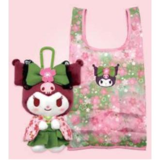 ぬいぐるみエコバッグ 抹茶着物 クロミ(12月入荷予定)