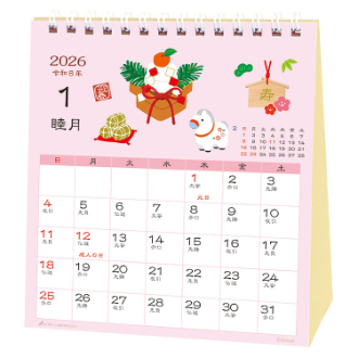 【2026年カレンダー・手帳】和風ハンドメイド・春夏秋冬 卓上カレンダー