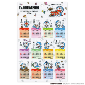【2026年カレンダー・手帳】ドラえもんシール（アイムドラえもん）カレンダー