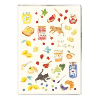 【2026年カレンダー・手帳】APJ A6 マンスリーダイアリー いわぶちさちこ ジャム