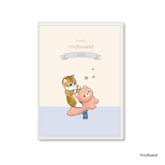 【2026年カレンダー・手帳】APJ A6 マンスリーダイアリーmofusand 遊具にゃん