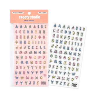 scooty studio クリアシール アルファベット