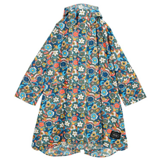 【KiU】キウスタンダードレインポンチョ 2ND ハッピーフラワー