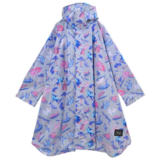 【KiU】キウスタンダードレインポンチョ 2ND UMAライラック